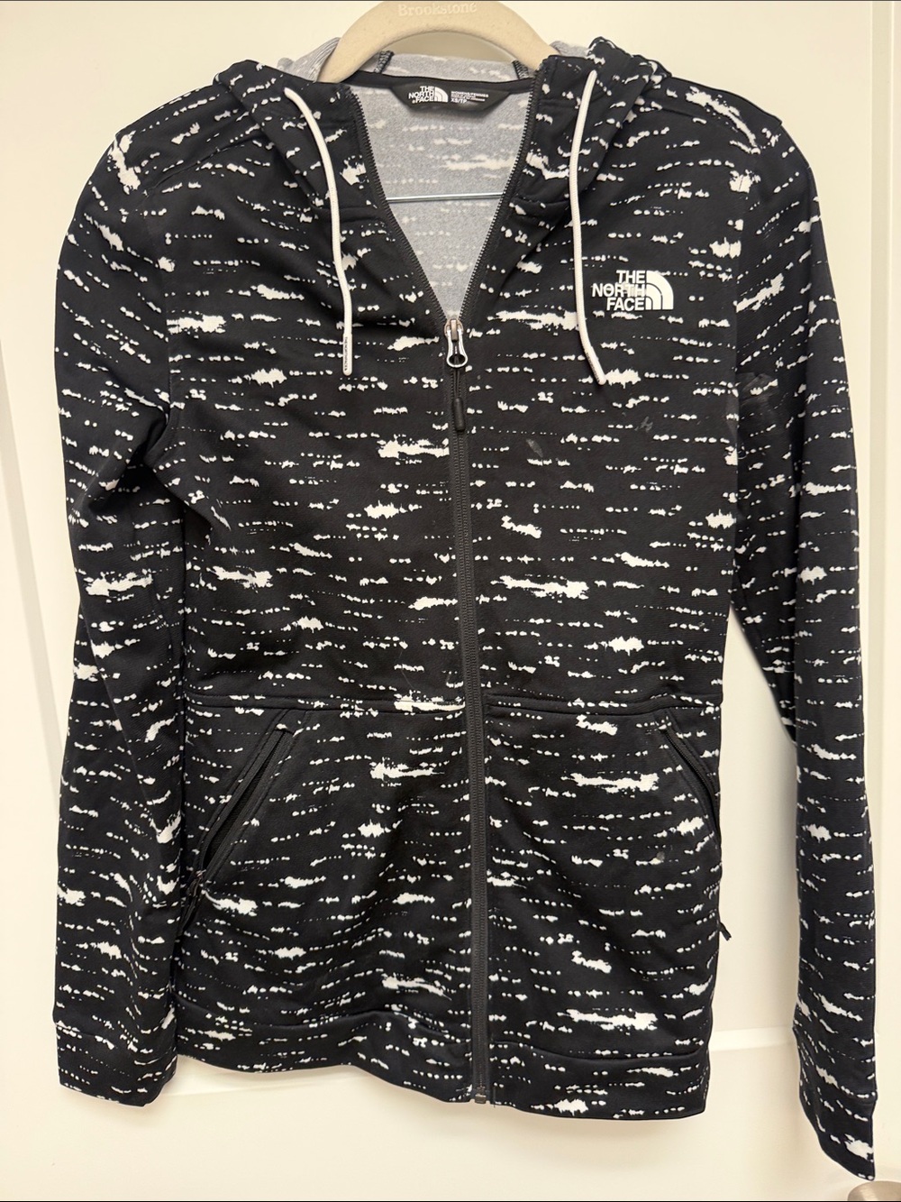 The North Face Black & White Speckled Full-Zip Hoodie